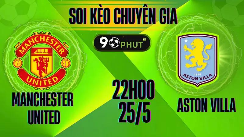 Soi Kèo Manchester United vs Aston Villa 25/5 Phân tích kèo châu Á và tài xỉu